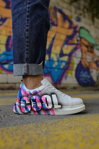 Ch254 - Cbt Pittura Erkek Ayakkabı 486 Pembe / Mavı Cool Çok Renkli