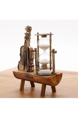 Kenpazar Dekoratif Keman Tasarımlı Kum Saati S-39