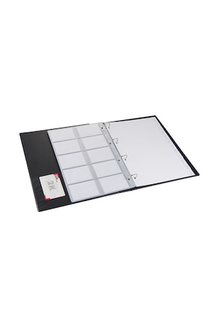 KARTVİZİT ALBÜMÜ 10 SIRALI 240 KARTLIK İNDEKSLİ 26,5X32 CM
