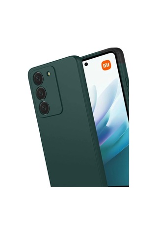 Xiaomi Redmi 15 4g Kılıf Biye Yumuşak Silikon Case Koyu Yeşil