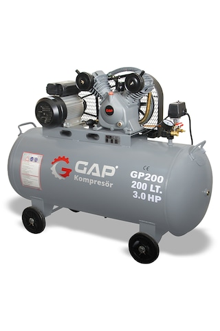 Gap Kompresör GP200  Pistonlu 200 L 2 Kafa 8 Bar Hava Kompresörü