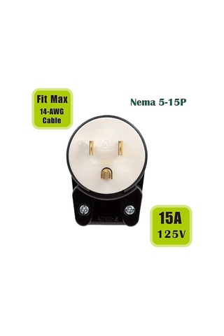 90 Derece Abd Kanada Erkek Konnektör 5-15p 3 Pin Açılı Dıy Konnektör. 15a 125v Abd 3 Pin