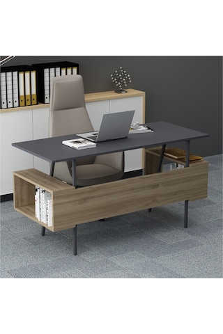 Irony Maxi Ofis Masası Antrasit Ceviz