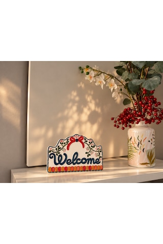 El Yapımı Seramik Welcome Dekor Giriş & Antre Dekoru 0
