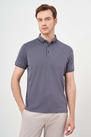 Morven Erkek Füme Trend Merserize Düz Düğmeli Yaka Dynamic Fit T-shirt 24ys018011050 Füme