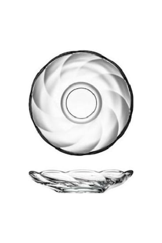 Paşabahçe 54271 Burgulu Çay Tabağı 6'lı Şeffaf