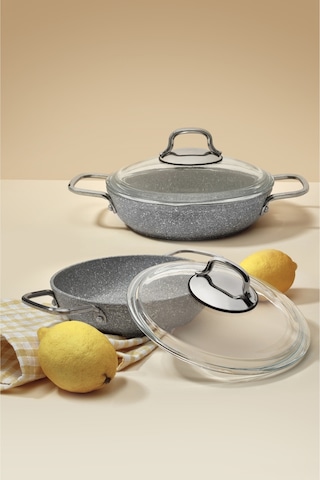 You Granit 4 Parça Sahan Set Gri