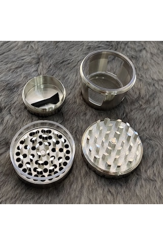 50 MM Silver Tütün Baharat Herbal Öğütücüsü Parçalayıcı Rc82slv