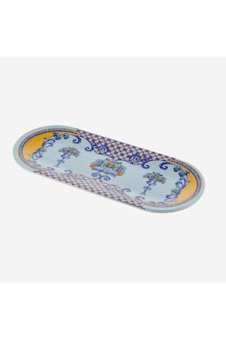 Mavi Melamin Servis Tabağı 38 Cm