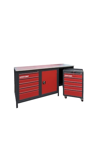 Grayzer 2 Metre Dolaplı - Takım Arabalı Tezgah 1 Adet