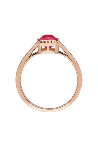 Sirius Oktagon Kesim Pembe Turmalin Tektaş Yüzük 0802R0025