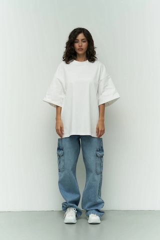 Tarzsokak I Like Mama Beyaz Oversize