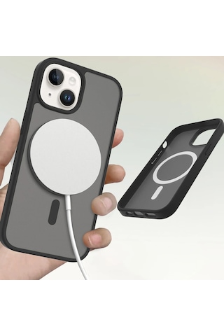 Joko Apple Uyumlu iPhone 15 Kılıf Jota Seri Magsafe Kapak Siyah
