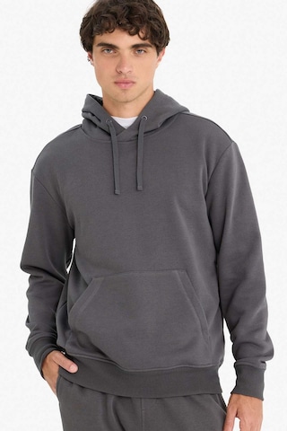 Defacto Regular Fit Kapüşonlu İçi Yumuşak Tüylü Kanguru Cepli Basic Düz Sweatshirt X8283az25auar104 Antrasit-ar104