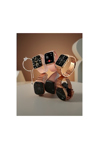 Akıllı Bileklik Sağlık Takibi Yapabilen Kadınlar İçin Rose Gold