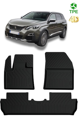 Hitaks Peugeot 5008 Gt-line Uyumlu 4d Havuzlu Kauçuk Paspas 2017 2023