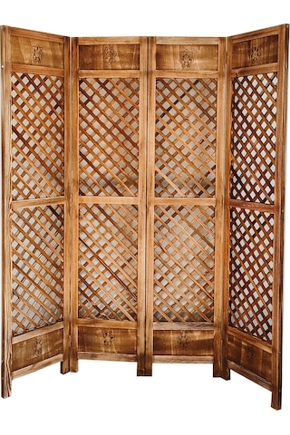 Wooden City Ahşap Separatör Ahşap Paravan Ahşap Oda Bölücü Oda Ay