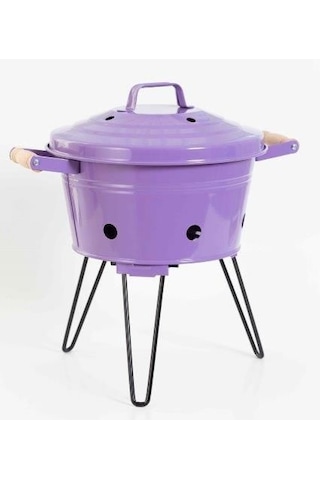 Yuvarlak Retro Galvaniz Mangal Hızlı Pişirme 7 Renk