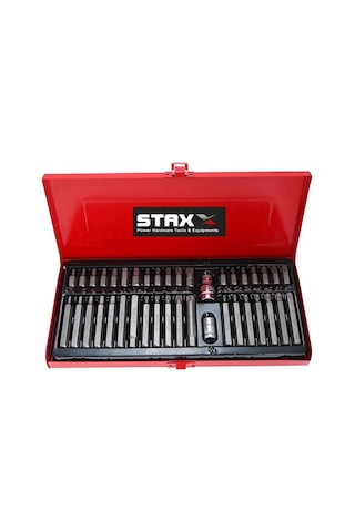 Staxx Power Çok Fonksiyonlu Krom Bits Tutucu Soket Seti 40 Parça
