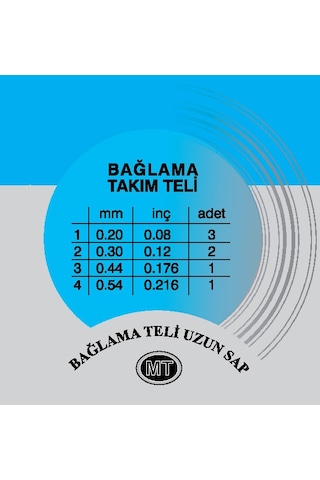 Uzun Sap Bağlama Saz Teli Topuzlu