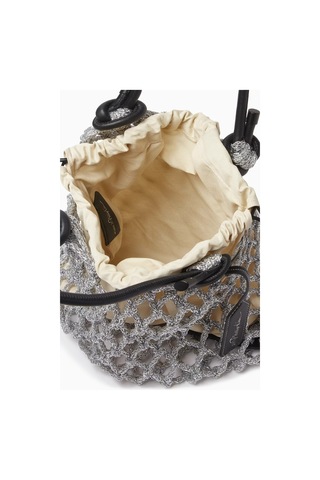 3.1 Phillip Lim Gümüş Makrome Pamuklu Mini Çanta Şık Ve Sanatsal Tasarım, 29x24x10 Cm El Çantası