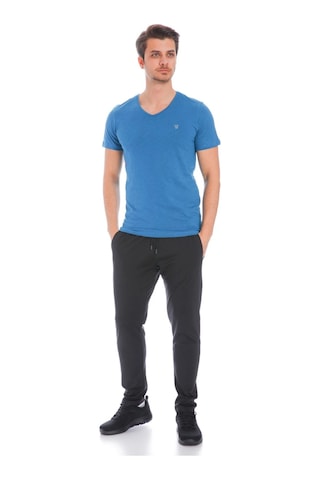 Sportive Flavebasic Erkek Mavi Günlük Stil T-shirt 710387-ptr Siyah