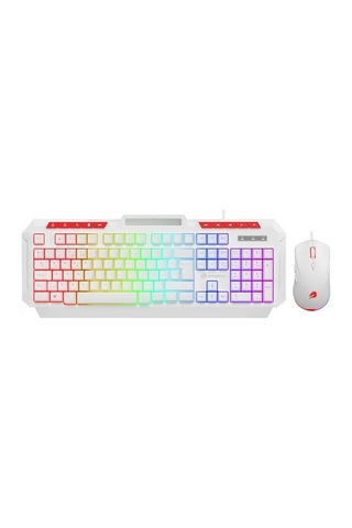 Gamebooster Knight Km-11w Beyaz Kablolu Oyuncu Klavye Mouse Seti Diğer
