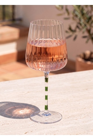 The Mia Şarap Kadehi Mor Yeşil 600 Ml Çok Renkli