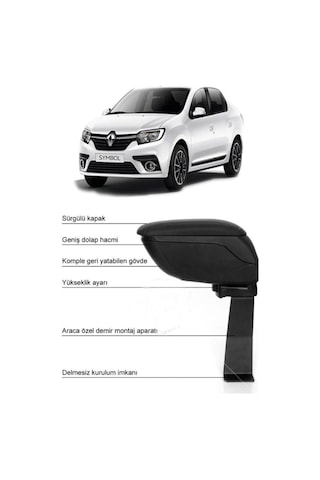Renault Symbol 2013+ Kolçak Kol Dayama Sürgülü Hediyeli