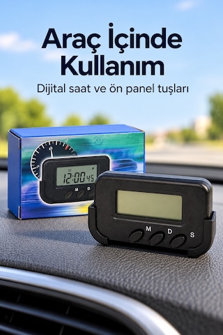 Tek Kronometreli Oto Saat Alarm Ve Dijital Ekranlı Najmaddin Diğer