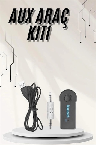 Hubrendy Tekno Yeni Nesil Bluetooth Aux Araç Kiti Siyah Tv Tablet Telefon Araç Araba