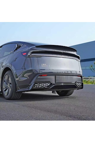 Tesla Model Y Juniper Premium İçin Uyumlu Arka Ek Bodykit Seti İthal Piano Black