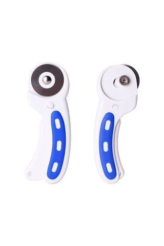 Aubyhe 3806 45mm 3'lü Fonksiyonlu Daire Kesici - Düz/dalgalı/noktalı Çizgiler, Abs Ve Karbon Çelik Bileşenli, 3 Bıçaklı El İşleri Ve Patchwork Aleti