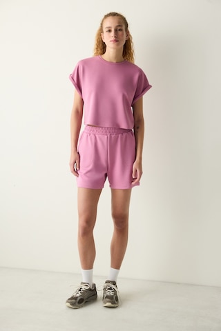 Penti Pembe Yüksek Bel Cepli Silky Touch Şort Gul Pembesı