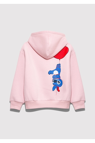 Mavi - Stitch Baskılı Kapüşonlu Pembe Sweatshirt 7s10165-71007 Pembe