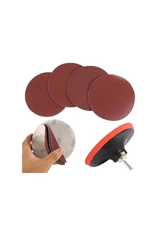 Ugr Cırt Zımpara Seti Matkap Aparatı Gözlük 115 Mm 8 Parça