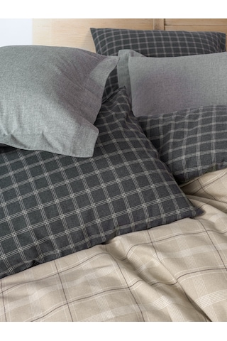 Cotton Box Warm Flanel Tek Kişilik Nevresim Takımı Siiras Gri