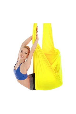 Bundera Yoga Fly Hamağı Sarı - Tavana Askılı