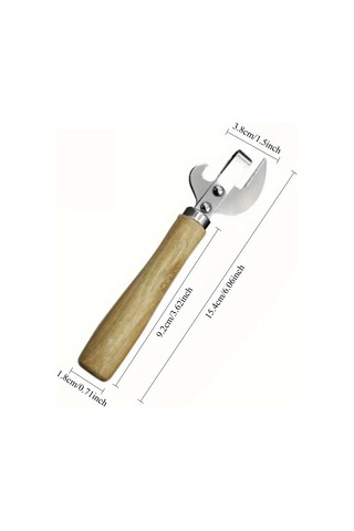 Liangmei Konserve Açacağı Çok Fonksiyonlu Aletler Manuel Kapak Ahşap