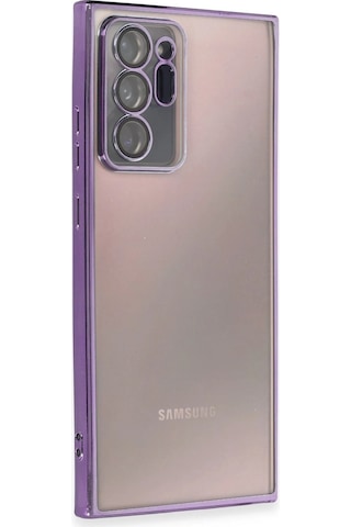 Cosmotex Newface Samsung Galaxy Note 20 Ultra Kılıf Razer Lensli Silikon - Mor