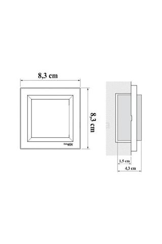 Schneider Electric Asfora Krem İkili Anahtar Çerçevelidir N11.747