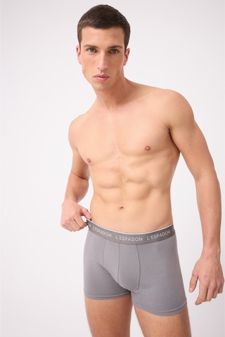 L'espadon Maritime Elite Koleksiyonu Elastik Konforlu Bel Bantlı Çizgili Erkek Trunk Boxer-3242 Gri