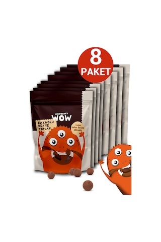 Rawberry Kids Kakaolu Şeker İlavesiz Toplar 8 x 50 G