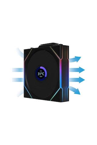Lian Li Unı Fan Tl Wıreless Lcd 1x120mm Siyah Kasa Fanı Azaz0llı0090