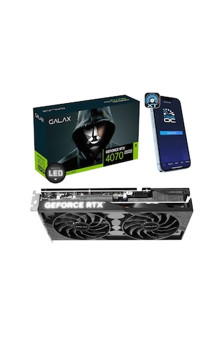 Galax NVIDIA GeForce RTX4070 Super 47SOM7MD9PSU 12GB OC 2x GDDR6X 192 Bit Ekran Kartı