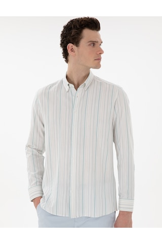 Pierre Cardin Erkek Koyu Mint Gömlek Desenli 50305058-vr152 Koyu Mint Mint Yeşili