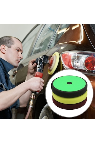Yifomall 3'lü Araç Cila Pedi Seti - 5,5 İnç Otomobil Ve Yat Parlatma Süngeri - Çizik Giderme