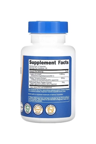 Nutricost Tongkat Ali, 200:1 Extract 1000 Mg 60 Kapsül