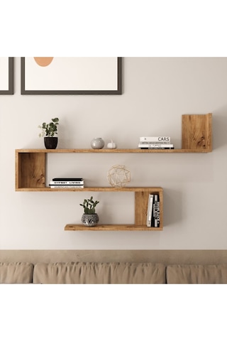 Wall R10 Modern Duvar Rafı Kitaplık Atlantik Çam Wal10-a Atlantik Çam