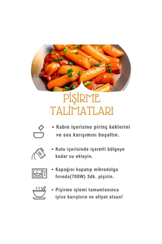 Hipokki Acı Ve Tatlı Soslu Kore Tteokbokki Pirinç Keki 5 x 120 G